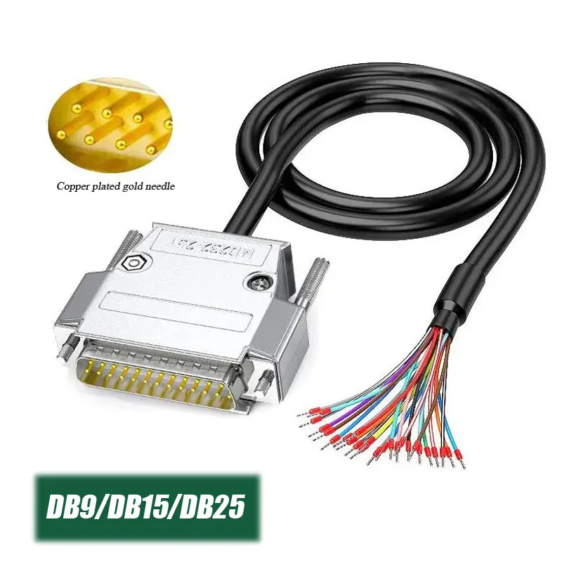 Соединительный кабель DB9 DB15 DB25 промышленного класса штекер гнездовой