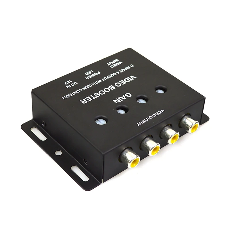Автомобильный видеоразветвитель от 1 до 4 усилитель AV-сигнала разветвитель для