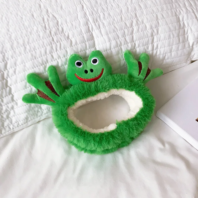 Женский ободок лягушка забавная мягкая повязка на голову для ухода за кожей