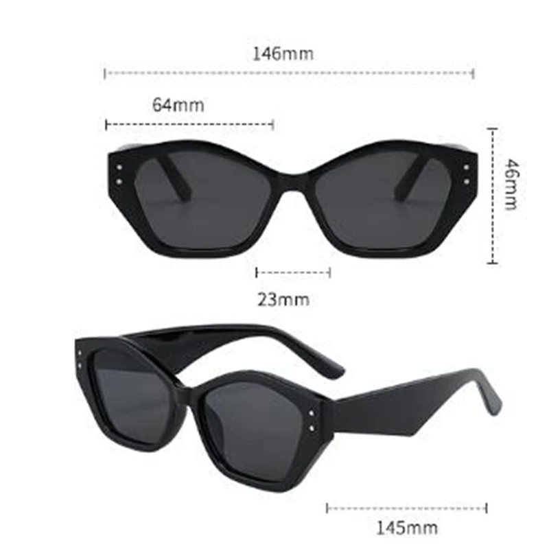 Женские солнцезащитные очки кошачий глаз синие модные унисекс зеркальные