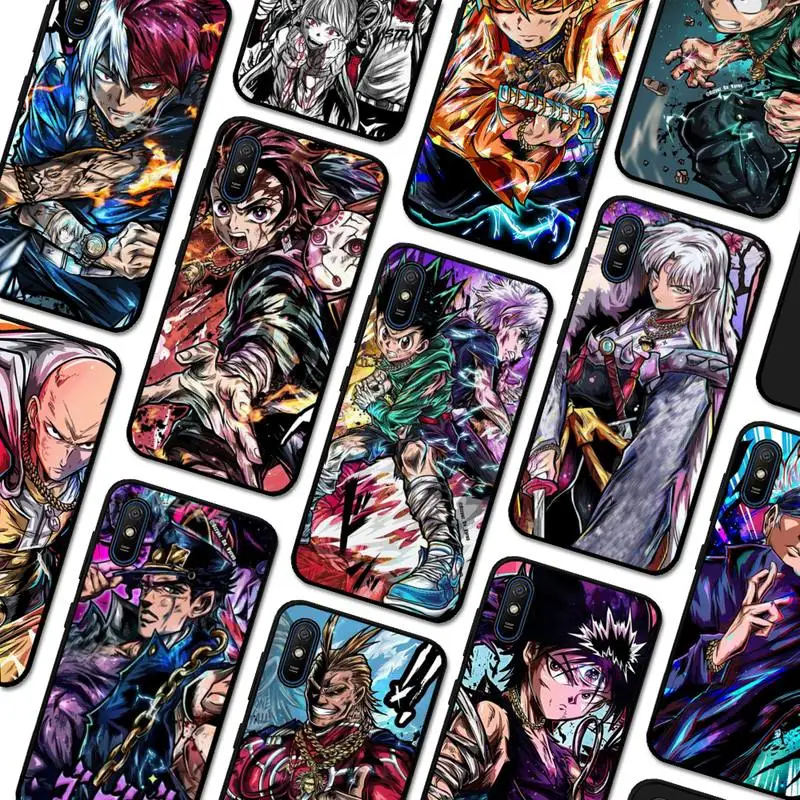 

Jujutsu Kaisen Gojo Demon Slayer Phone Case for Redmi 10 9A 8A 7 7A 6 6A 5 5A 4X S2 K30 Ultra K40 Note 8 9 Pro Soft Tpu Cover