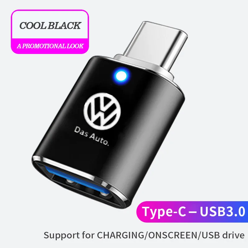 Автомобильный интерфейс Type-C к USB 3.0 мини-конвертер зарядный адаптер для Volkswagen GOLF 5