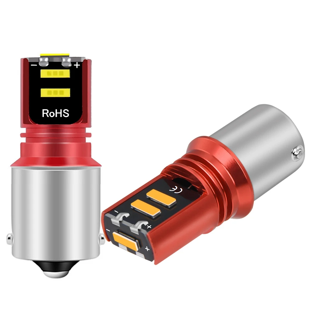 

2PCS Neue 1156 P21W 7506 BA15S 1157 P21/5W BAY15D Super Helle CSP Led-lampen Auto Bremse licht Blinker Auto Backup Reverse Lampe