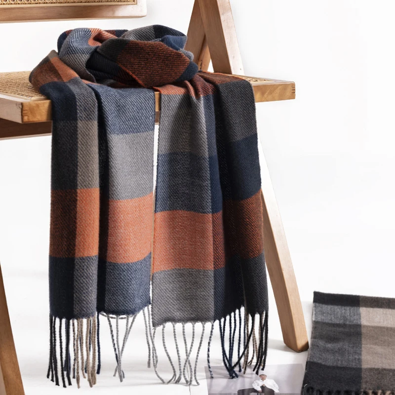 

Scarf For Men Women Cashmere Neck Scarf, Plaid Winter Scarf, Fall Softest Classic Warm Scarf