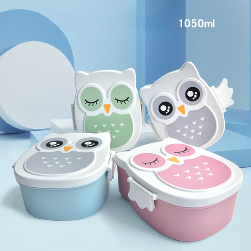 

1050ml Creative Cute Lunch Box with Divider Suitable for School Kids Girls Boys Food Storage Carrier Container Lunch Box