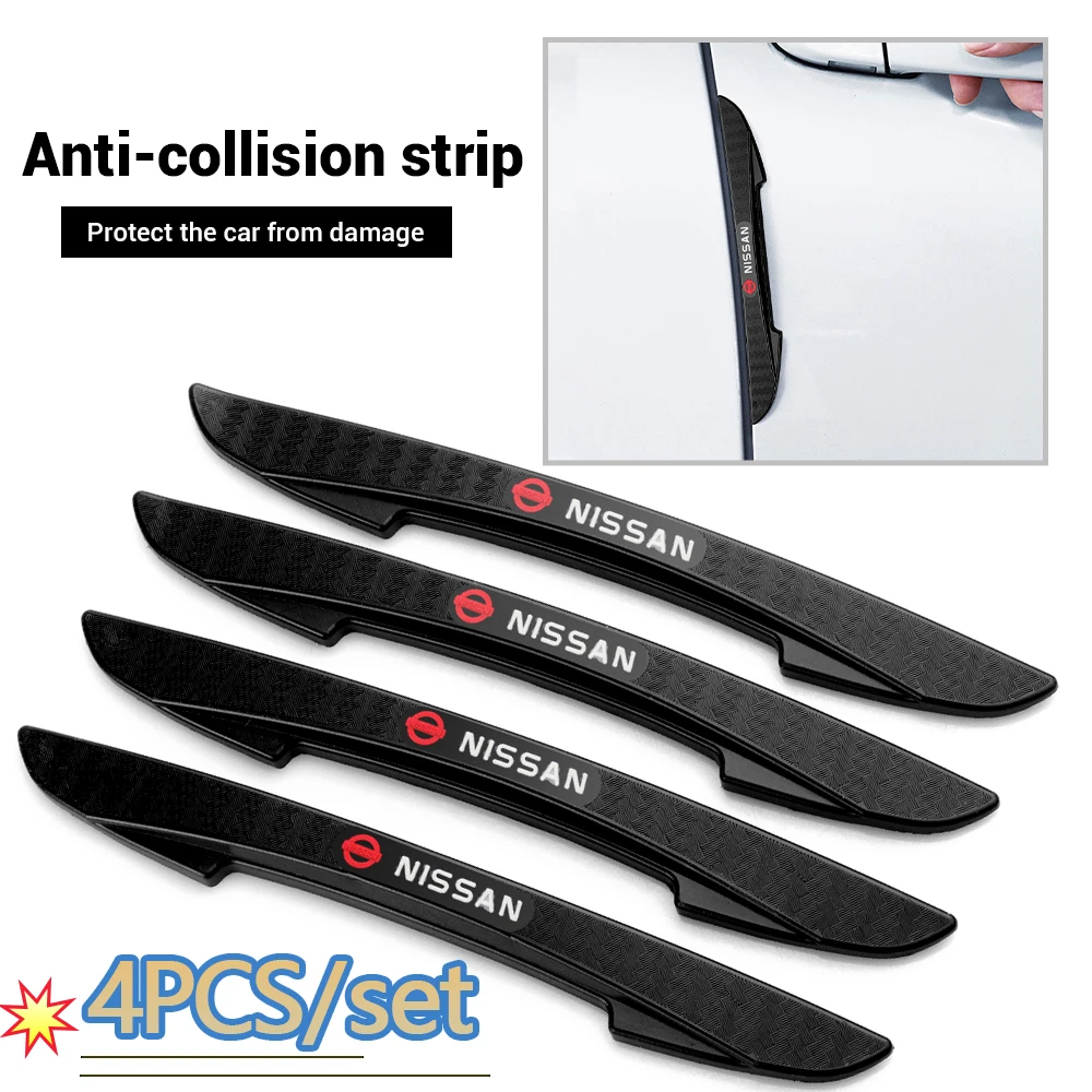 

4pcs Rubber Car Door Edge Protector Stickers Anti Collision Strips For Nissan Qashqai j11 j10 Juke X Trail t32 Tiida Leaf Versa