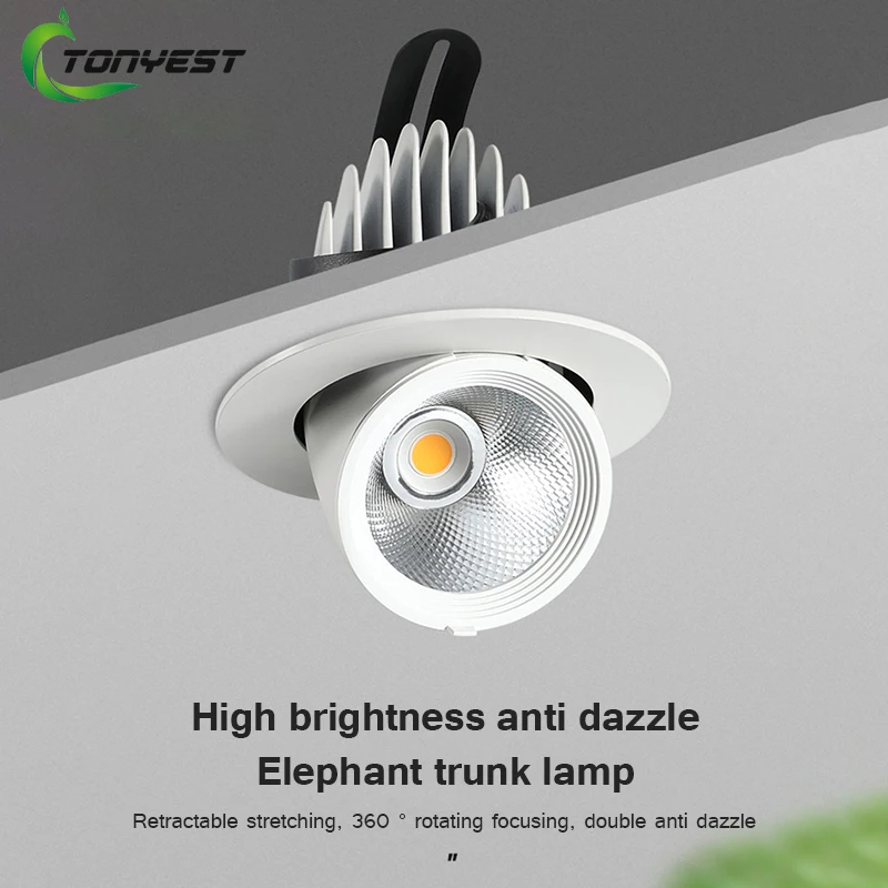 

Rotatable LED CeilingLamp COB SuperBright Ceiling Light Dimmable Anti-Glare Ceiling Spotlight For Shopping Mall Exhibition Decor