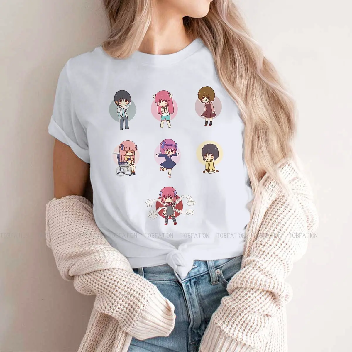 

Классическая женская футболка All Chibi Fanart, Elfen Lied Kouta манга, топы с графическим рисунком для девушек, Хлопковая женская футболка 4XL, юмор, хипстерский подарок