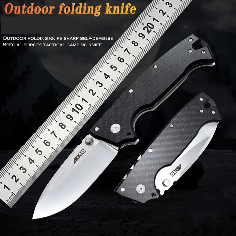 M390 Blade  AD10 Folding Knife High Hardness Outdoor Camping Hunting Tactical Pocket Military Knives EDC Tool