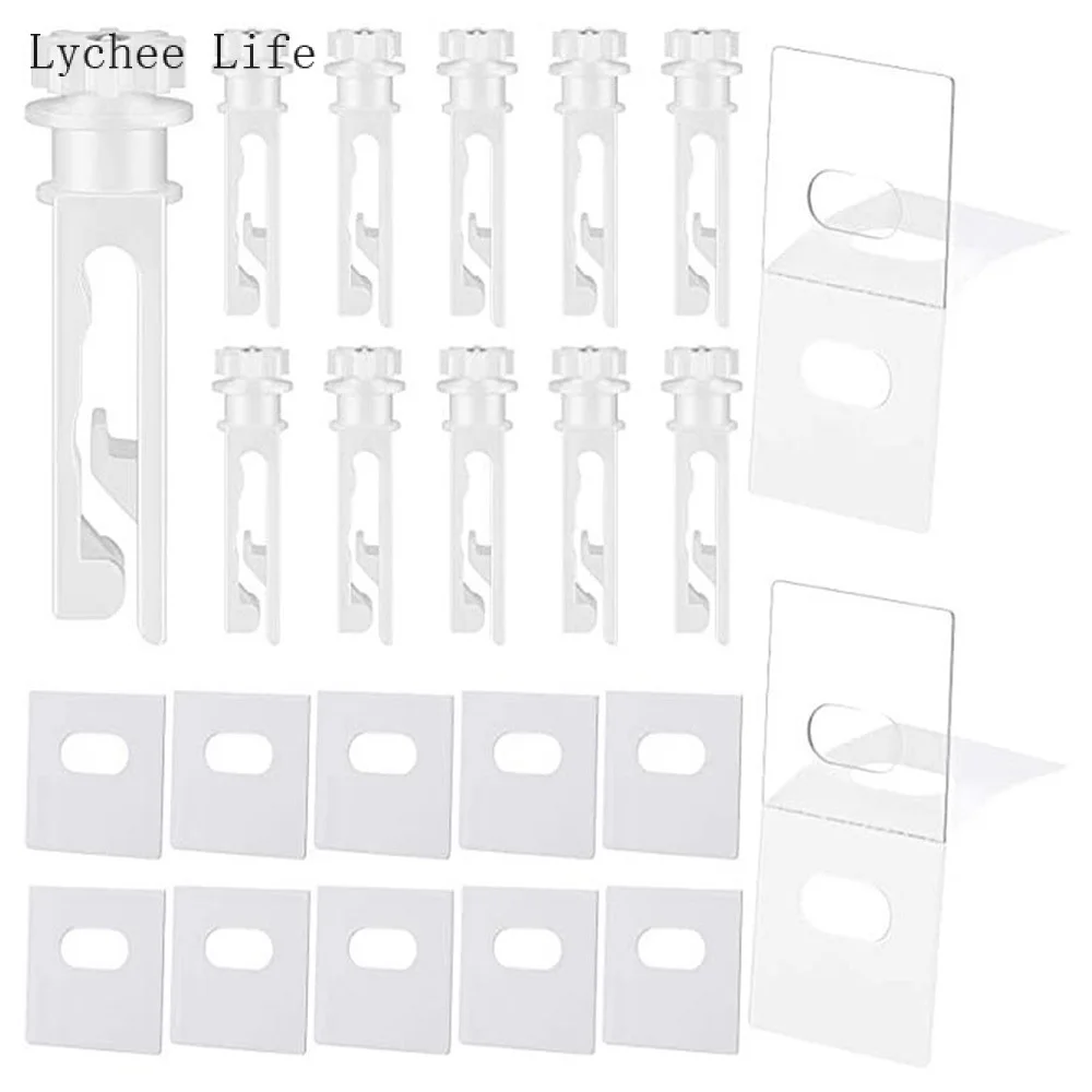 

Lychee Life 12Sets Vertical Curtain Pulley Insert Set Accessories DIY Furniture Curtain Repair Home Decor Window Materials
