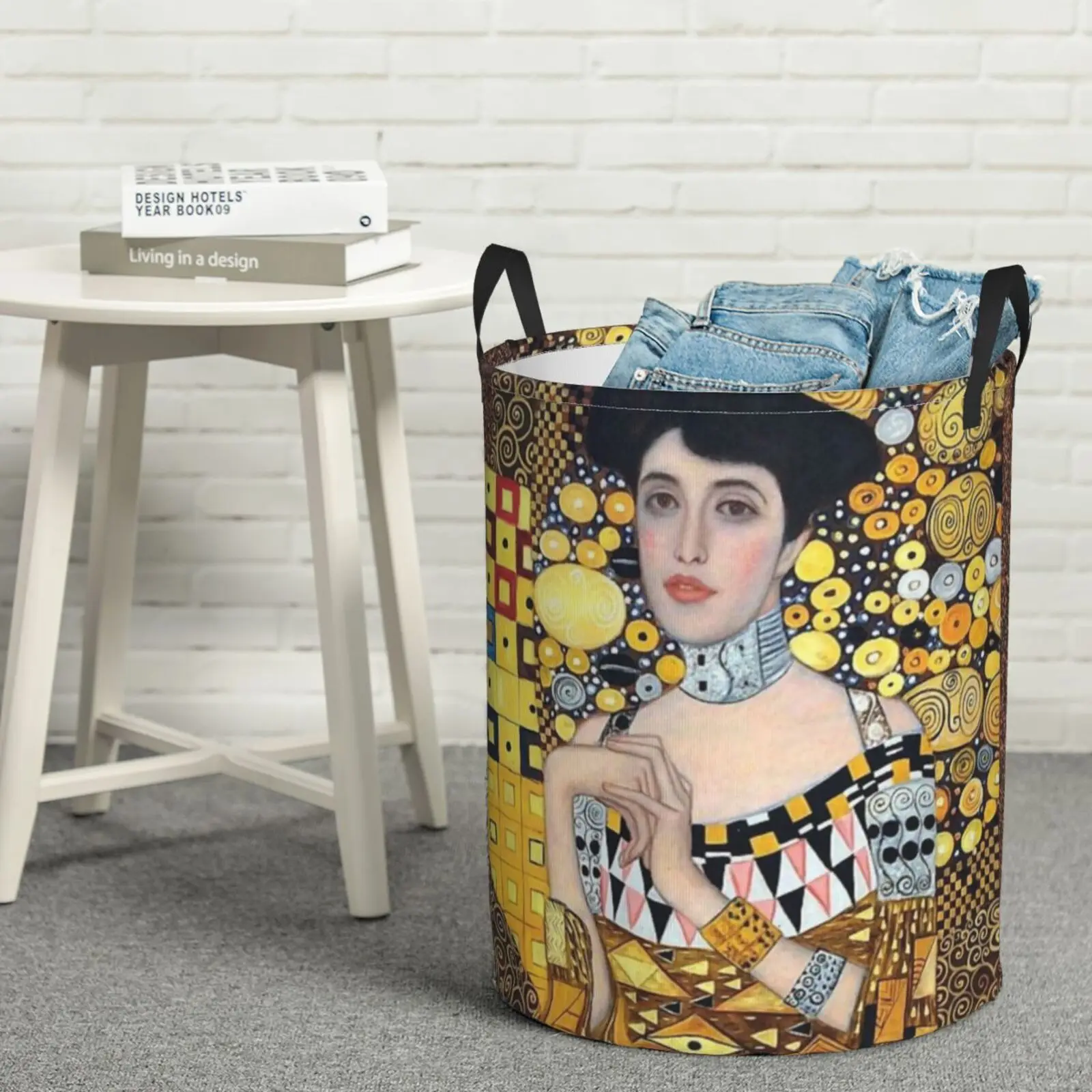 

Art Woman Prints Laundry Basket Sundries Storage Basket Foldable Toy Storage Bucket Dirty Clothes Container Folding Home Storage