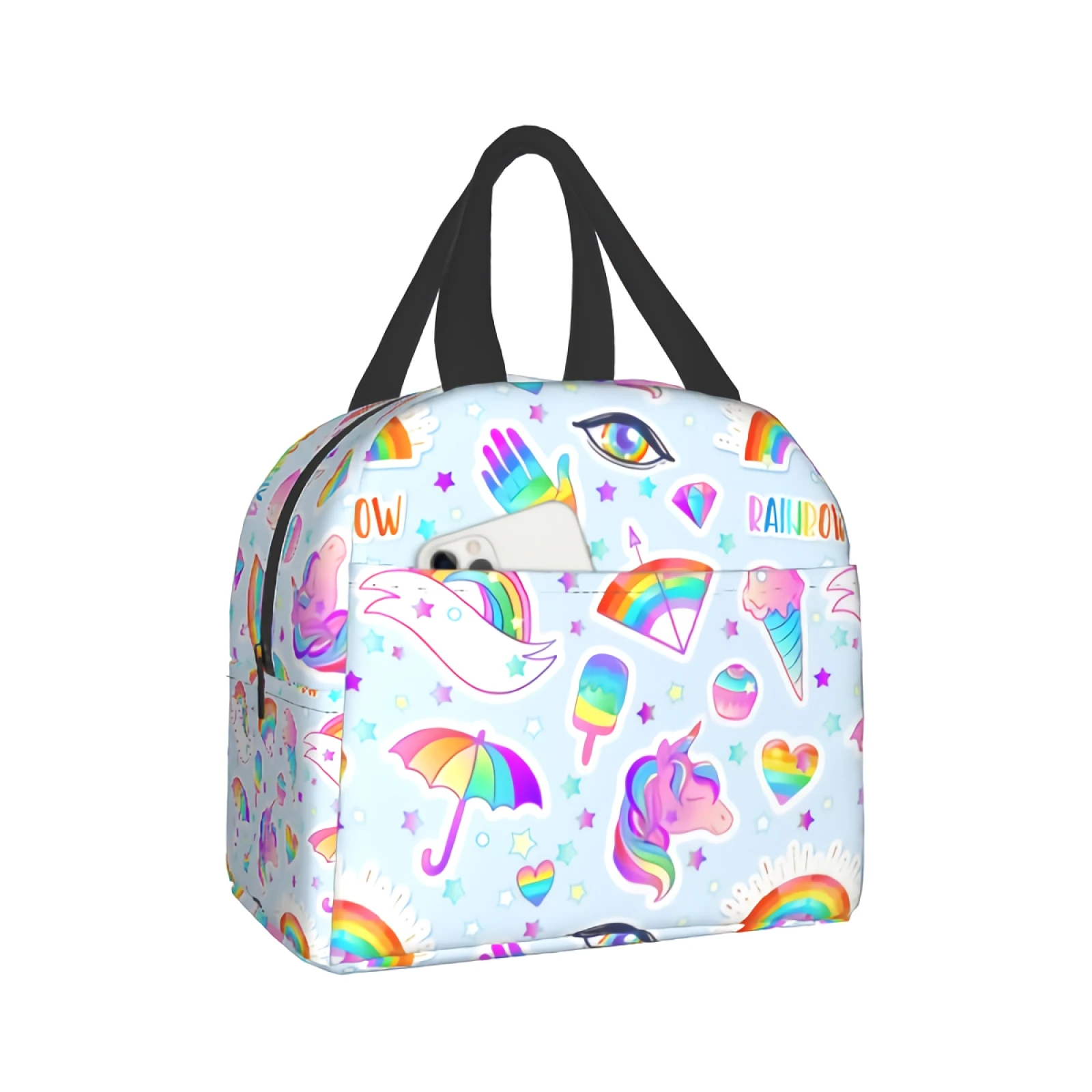 

LGBTQ Lunch Bag Colorful rainbow Insulated Lunch Bag for Women Men Teen Cute Cooler Bag Thermal Bag Picnic School Work Travel