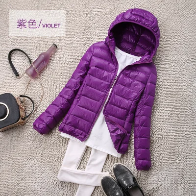 S-4XL Autumn Winter Women White Duck Hooded Down Jacket Female Ultra Light Down Coat Puffer Parkas Short Tops