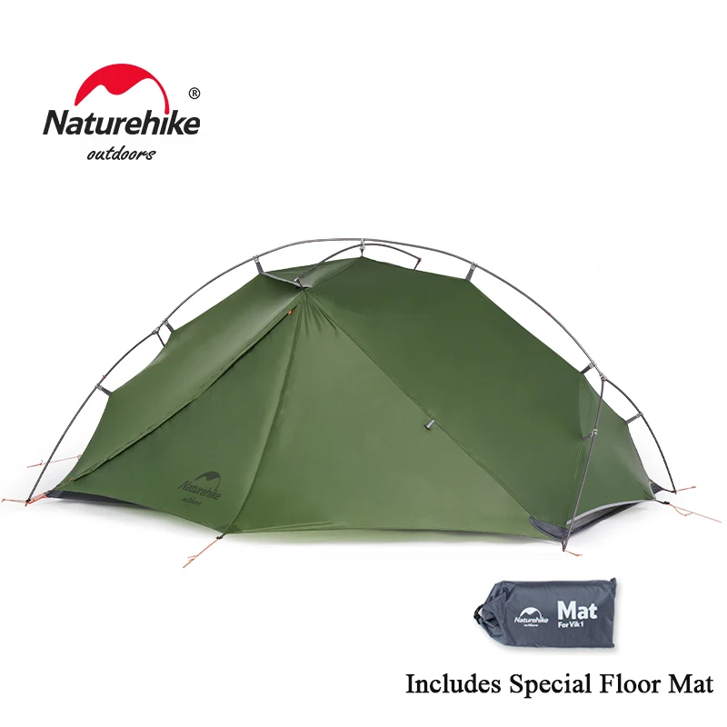 Палатка Naturehike VIK на 1 человек, нейлон 20D, 2 человек, водонепроницаемая Ультралегкая портативная, Для Путешествий, Походов, Кемпинга