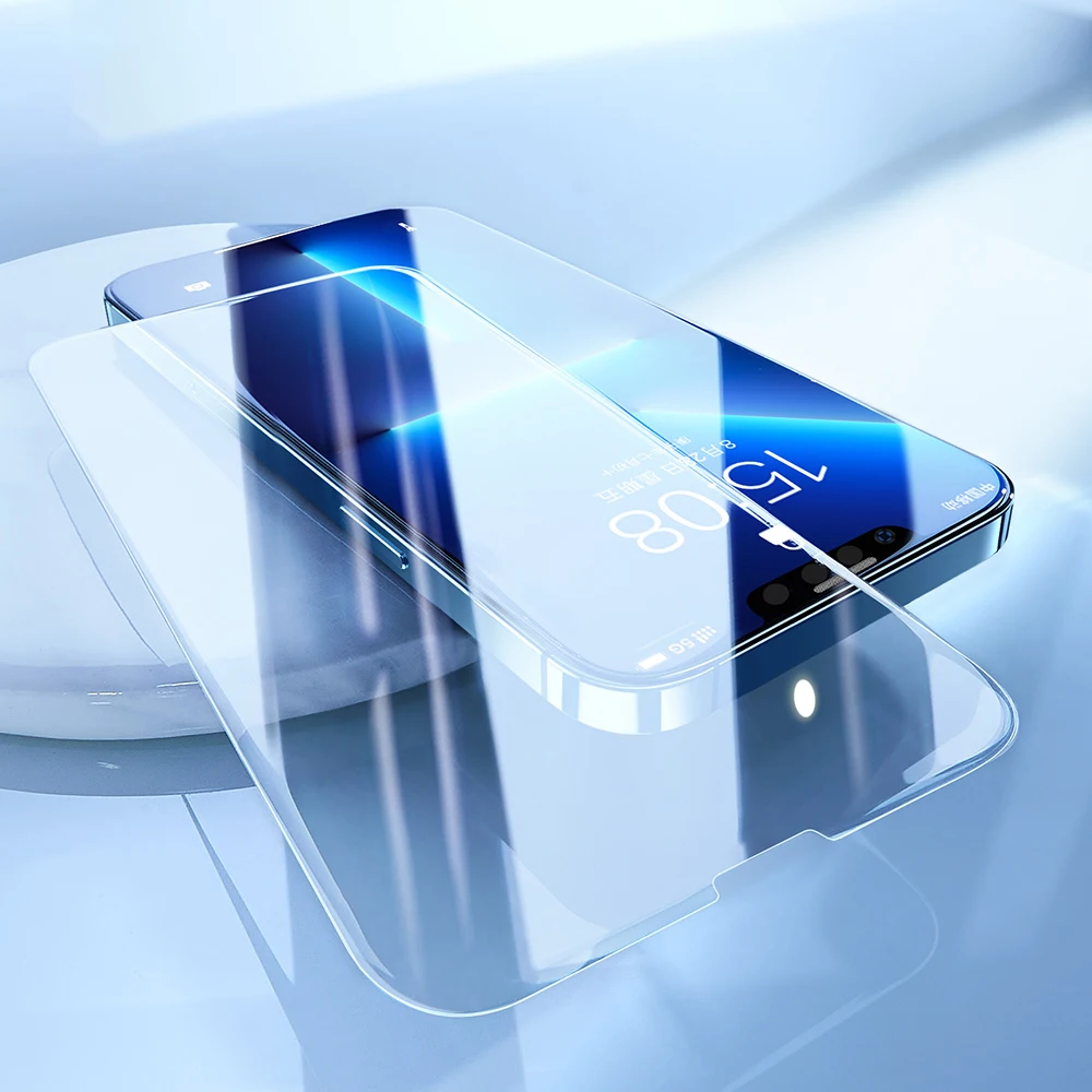 

Закаленное стекло для защиты экрана iPhone 13 Pro Max с полным покрытием, безрамочное стекло для iPhone 13 mini HD с синим светом