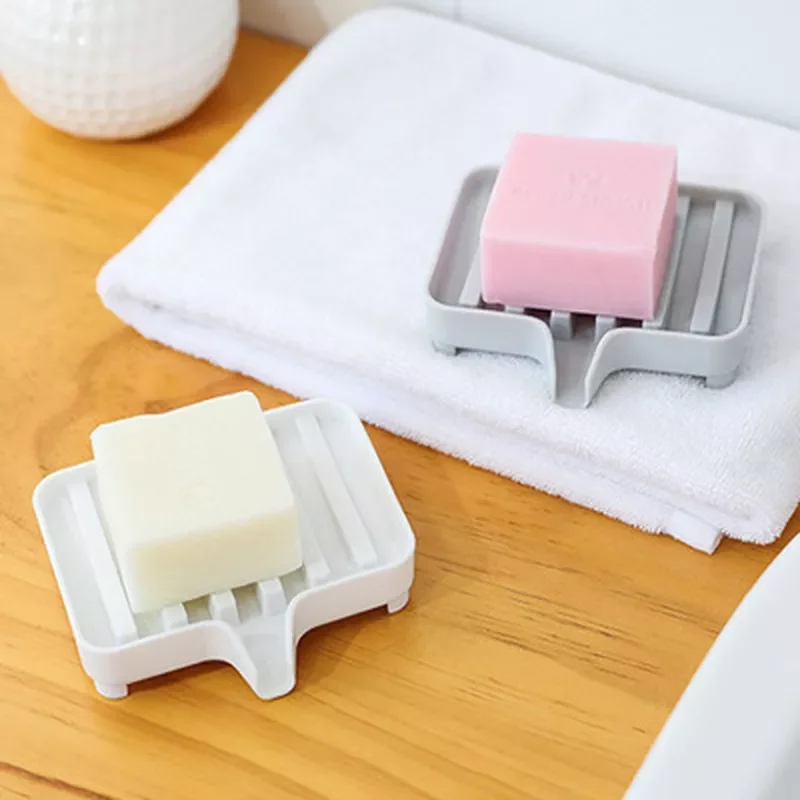 

New Soap Dish Plate Holder Sponge Holder PP Wheat Straw Storage Rack Drain Soap Box Tray Soapbox Shower Soap Tray Tools