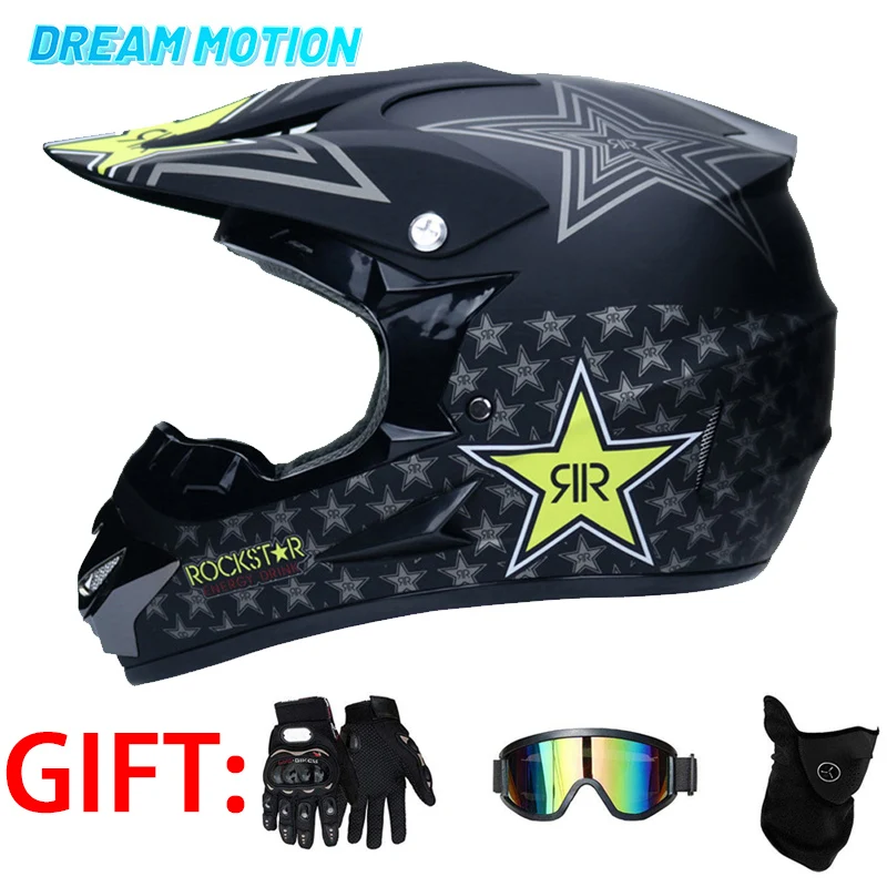 

Motorcycle Motorcross Off-road Helmet Free Shipping Mountain Bike Helmet Three-piece Free for Men and Women In Four Seasons