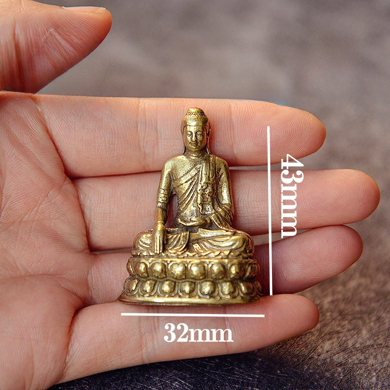 

Миниатюрная латунная статуя Будды Шакьямуни
