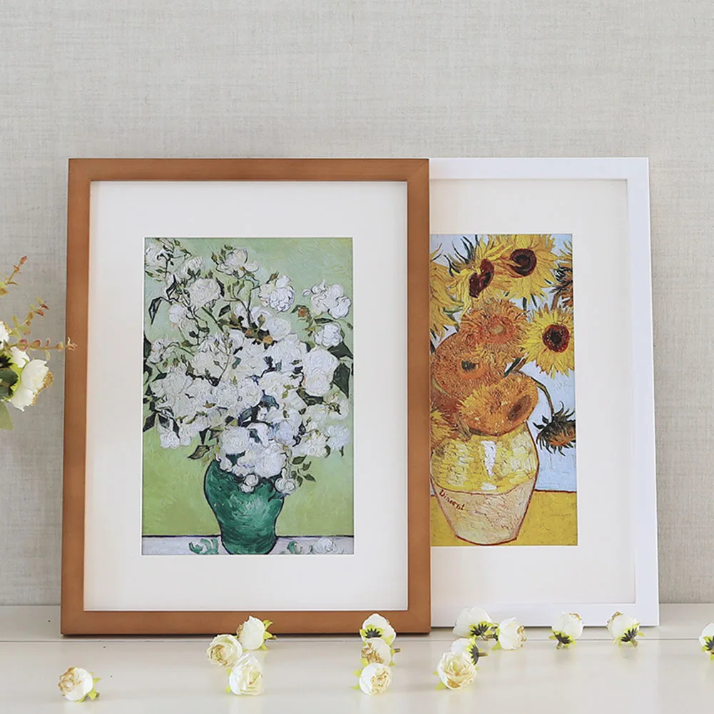 

Wooden Photo Frame Picture Frame Poster Frames For Canvas Painting Black White Oak Photo Holders Home Decor Desktop Ornament