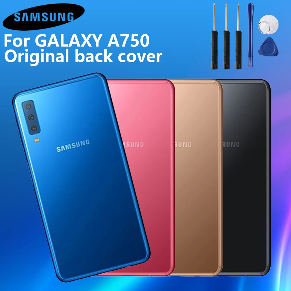 

Original Back Cover Cases for Samsung GALAXY A7 2018 version A730x SM-A730x SM-A750 A750 Back Glass Case Housing Backshell