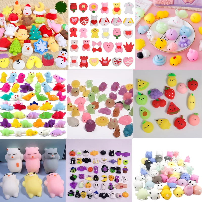 

5PCS Novelty Kawaii Mini Mochi Squishy Squeeze Toys Fidget Stress Relief Sensory Toys Cute Kids Toys