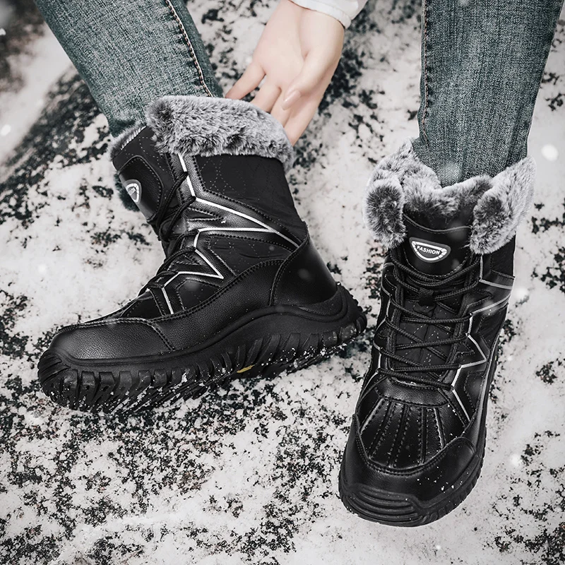 Women Boots High Quality Non-slip Waterproof Winter Woman Snow Boots Keep Warm Plush Ankle Boots for Women Goth Shoes