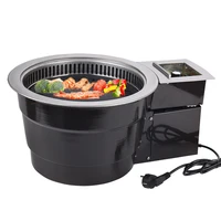 Korean Smokeless Barbecue Grill Commercial Barbecue Roast Cooker BBQ Grills Round Grilling Pan For BBQ Shop
