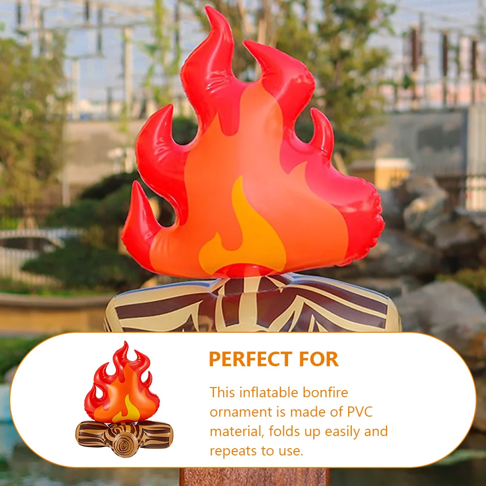 Украшение надувное пламя модель двора реквизит ПВХ костер кемпинг вечеринка
