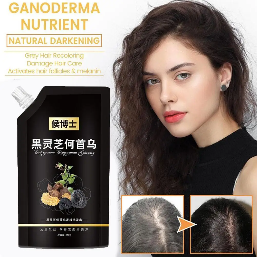 

For Dr. Hou's Black Ganoderma And Polygonum Multiflorum Shampoo White Hair Naturally Turns Black Shampoo