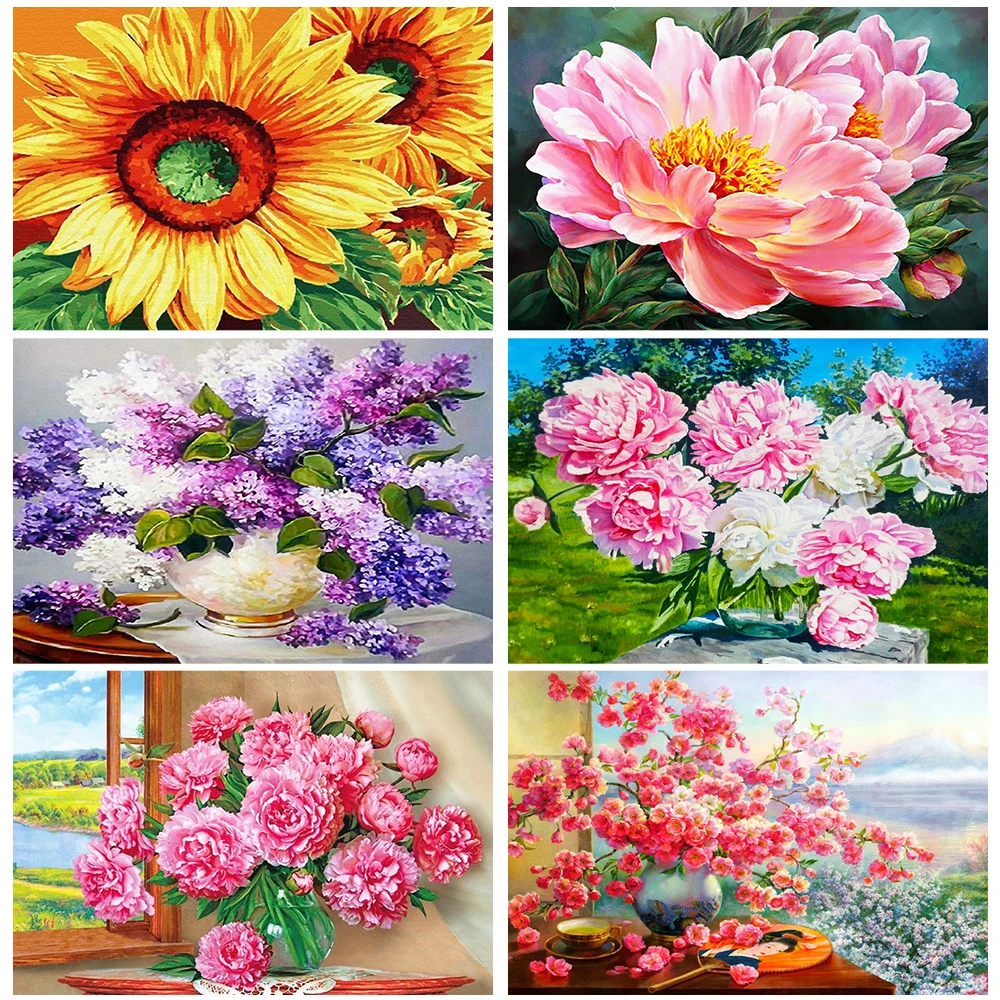 

Miaodu 5D Diamond Painting Flower Embroidery Rose Full Round Mosaic Cross Stitch Kits Handmade Products Home Decor Gift