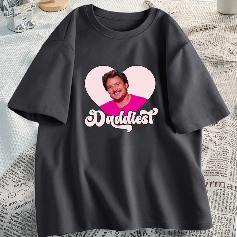 

Pedro Pascal Daddy T-shirt Fireflies TV Series Javier Pena T Shirt for Women Summer Cotton Short Sleeve Tee Shirt Unisex Fans