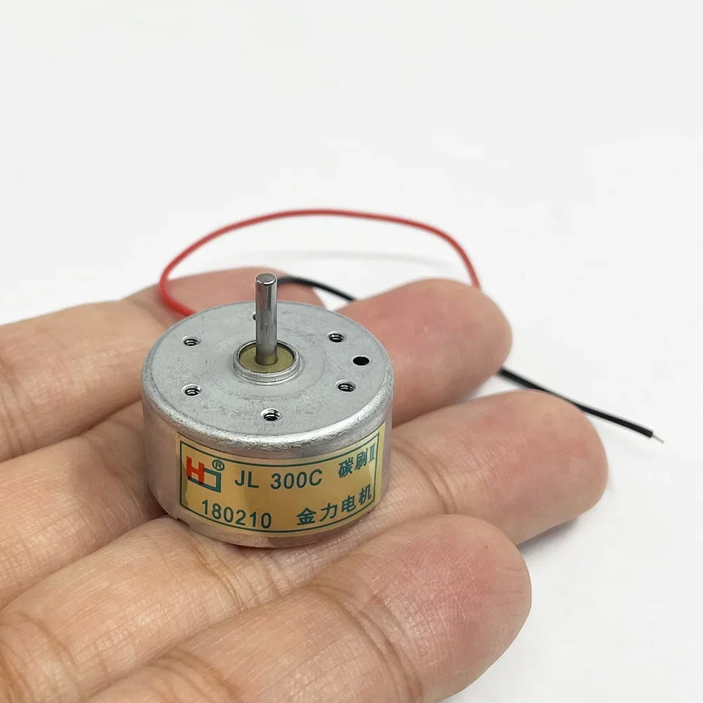 Фото RF-300CA Мини бесшумный 24 мм круглый двигатель шпинделя постоянного тока 3 В 5 В 6 В микро угольная щетка двигатель 9 мм длинный вал DIY игрушечный вентилятор модель солнечной энергии №2