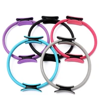 38cm yoga fitness pilates ring women girls circle magic dual exercise home gym workout sports lose weight body resistance 6color