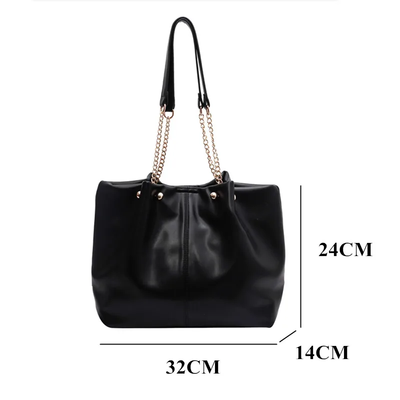 Large Capacity Women'S Bag Autumn/Winter Fashion Casual Shoulder Bag Texture Commuting Tote Bag