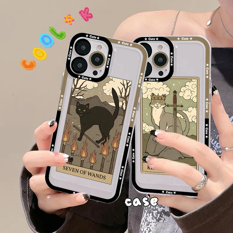 Чехол для телефона Witches Moon Tarot Mystery Totem Cat Redmi 7 8 9 A Note 5 10 11 Pro Max 4G 5G Funfas