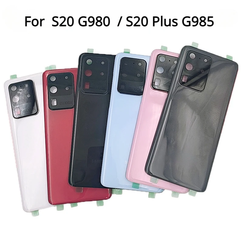 

Back Cover For Samsung Galaxy S20 G980 S20 Plus S20+ G985 Housing Glass Battery Cover Rear Door Case with logo