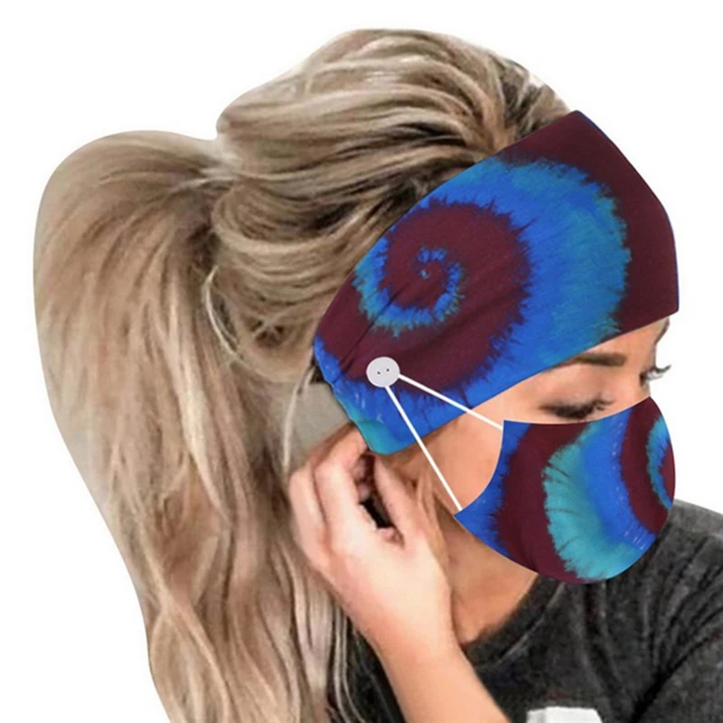 

Повязка на голову с пуговицами, Обложка для лица, тюрбан, покрашенные аксессуары для волос, эластичная Женская повязка для волос с чехлами д...