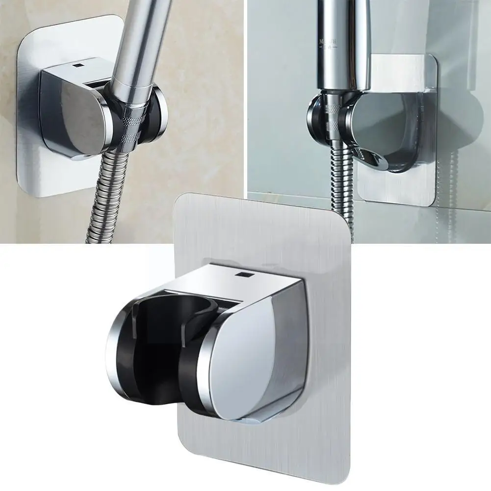 

Adjustable Shower Holder Self-adhesive Handheld Bathroom Shower Drill-free Punch-free Bracket Wall Mount Ra K2q2