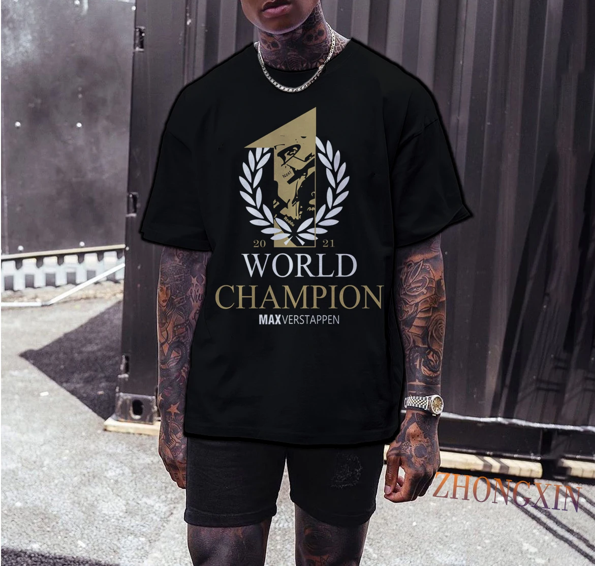 

Футболка Red Color Bull Racing F1 2021, футболка для водителей и чемпионов мира, дышащая футболка для фанатов автомобилей, летняя футболка Формула 1