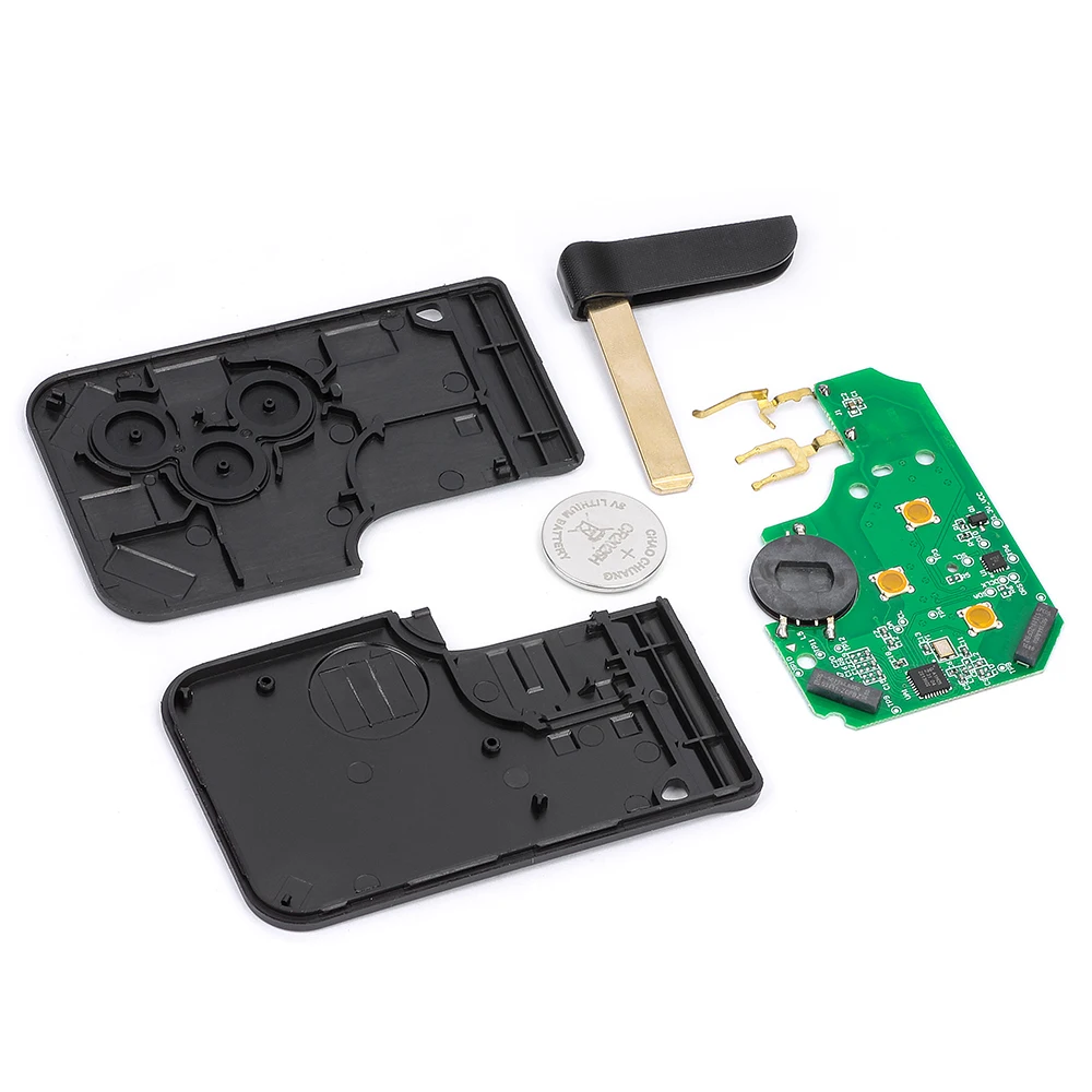 KEYECU 433 МГц PCF7943 ID46 смарт-ключ карты для Renault Megane II Scenic Grand 2003-2008 3 кнопки бесключевой