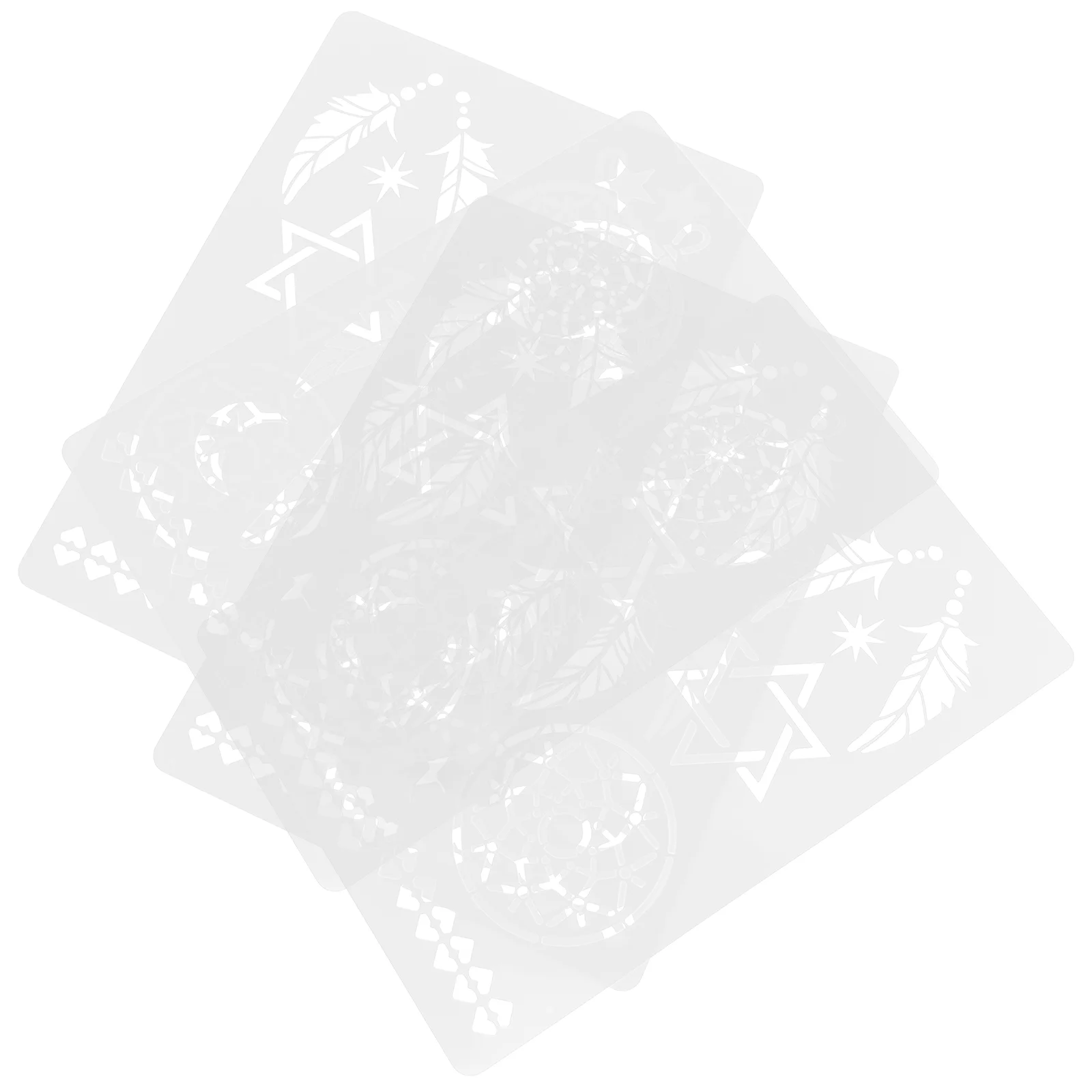 

4 Pcs Mandala Template Large Stencils Painting Hollow Out Wall The Pet Templates Graffiti Reusable