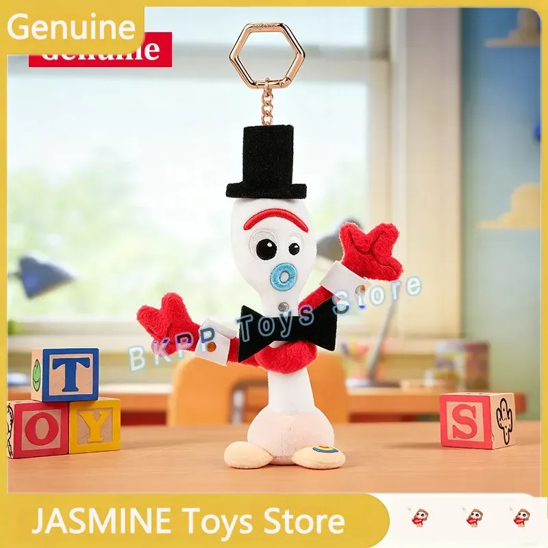 Фото Оригинальный плюшевый брелок Disney Toy Story Forky, подвеска-шарм для рюкзака, мягкая игрушка-кулон, подарок для пары, аксессуар для мужчин и женщин №4