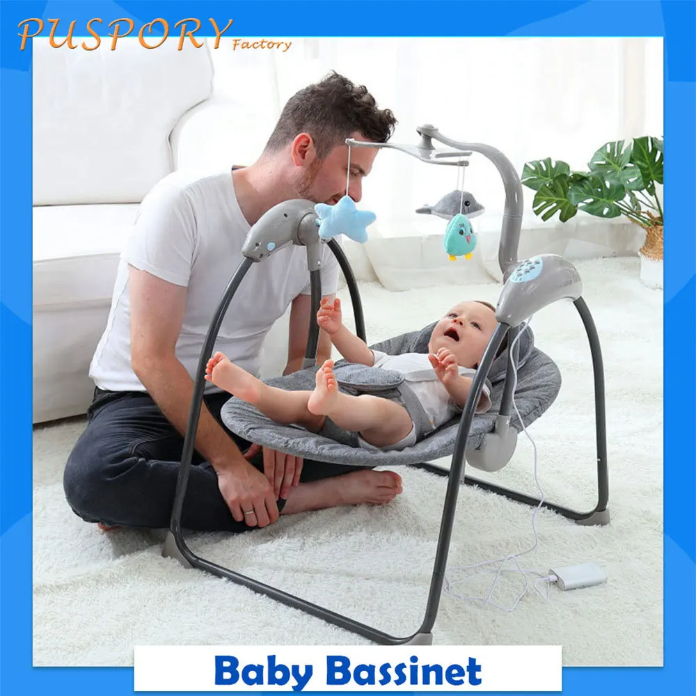 

Smart Electric Baby Cradle Foldable Portable Newborn Sleep Bed Kids Music Rocking Chair Multifunction Child Coax Sleep Cradle