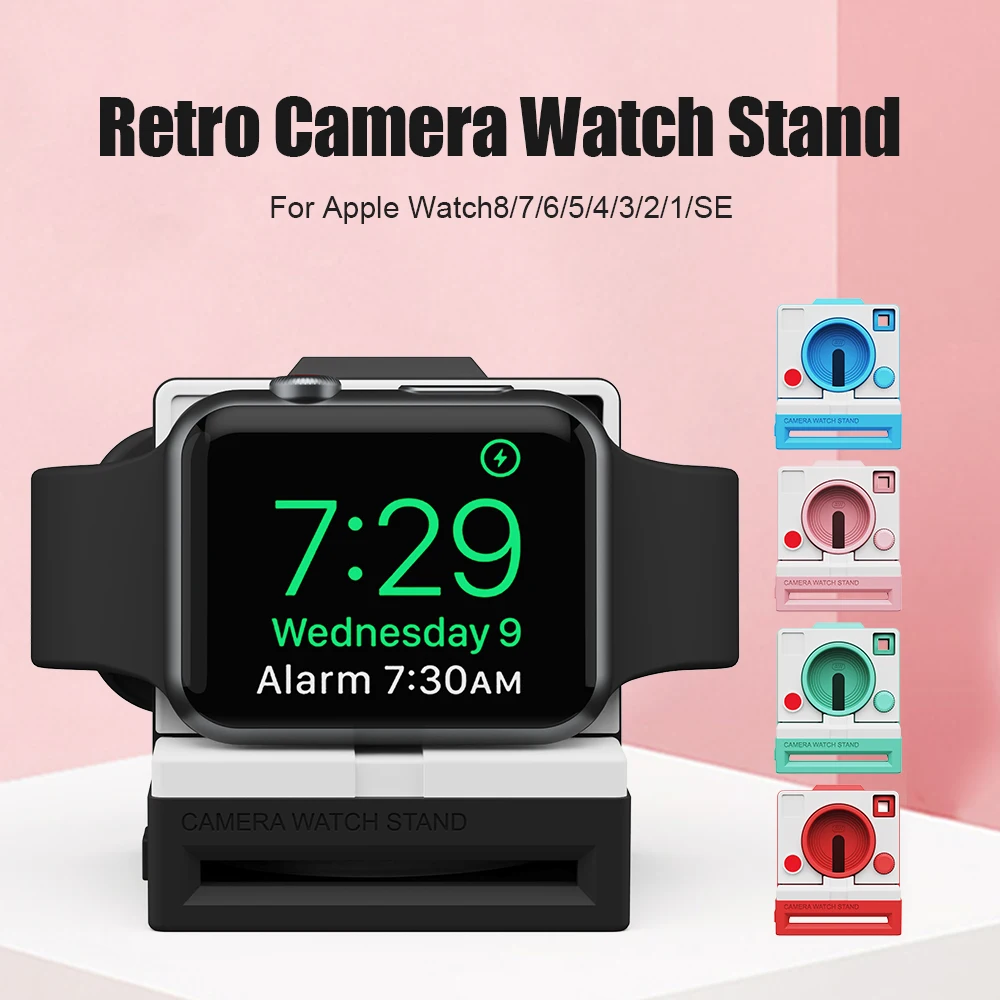 

Силиконовая подставка для зарядного устройства для Apple Watch, серия 7, 6, 5, 4, 3, 21, SE, Apple watch, Iwatch, док-станция, зарядная док-станция, Настольный держ...