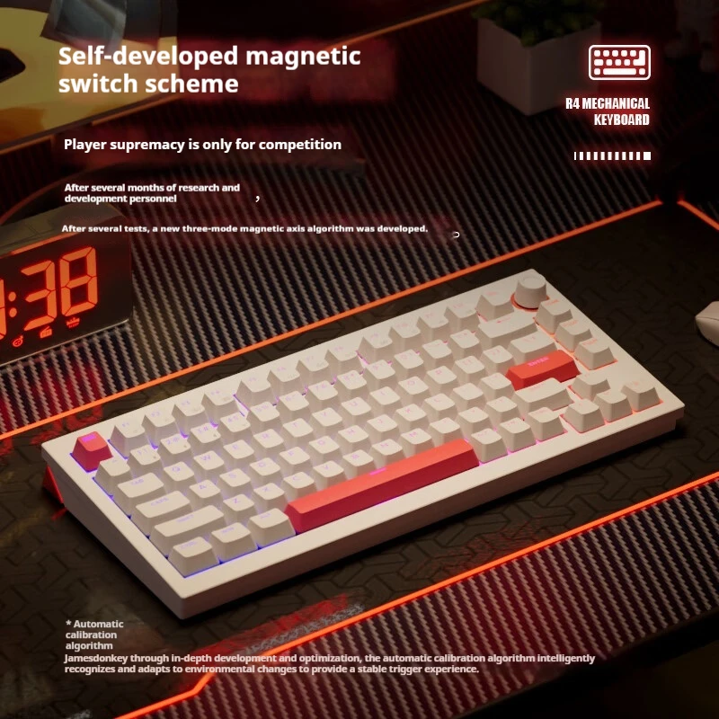 JAMESDONKEY R4HE Магнитная клавиатура Трехрежимный магнитный переключатель Бесшумная