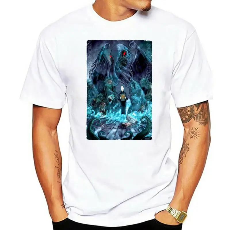 

Men's T-shirt The Posthumous Fame Of H P Lovecraft Author Horror Artsy Awesome Artwork Tshirt Tees Tops Harajuku Streetwear