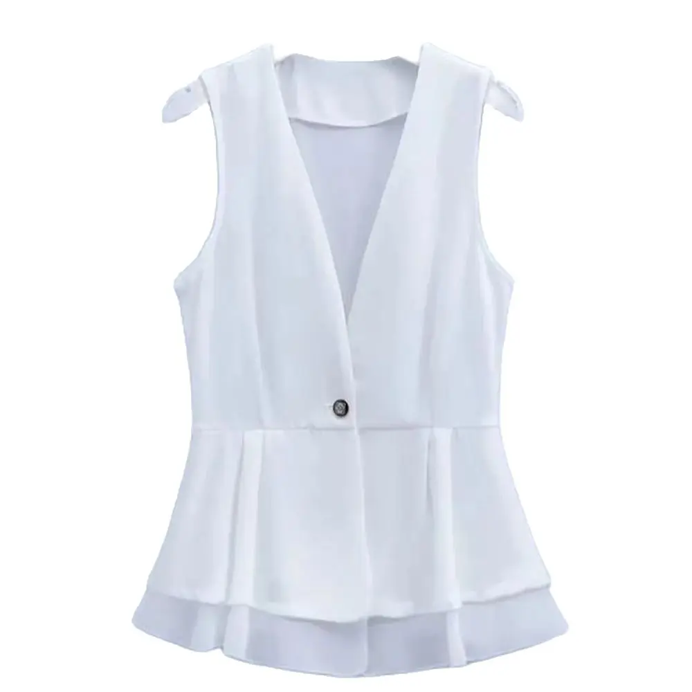 

Женский облегающий костюм-жилет с эластичной талией, элегантный офисный костюм, женские топы без рукавов, женский жилет, верхняя одежда