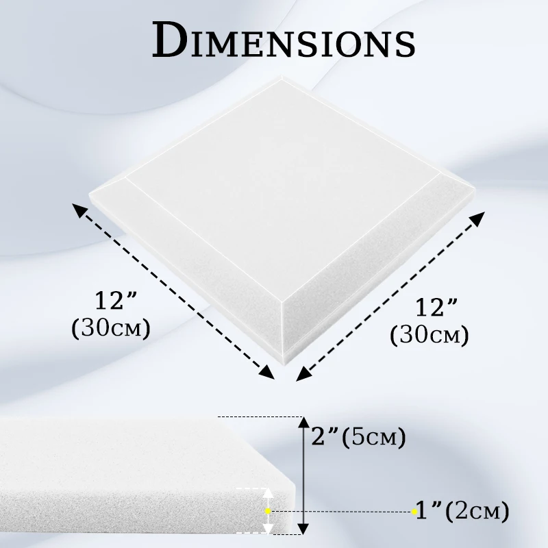 TOUO 6/12/24 шт. акустическая пена высокой плотности настенная звукоизоляция KTV
