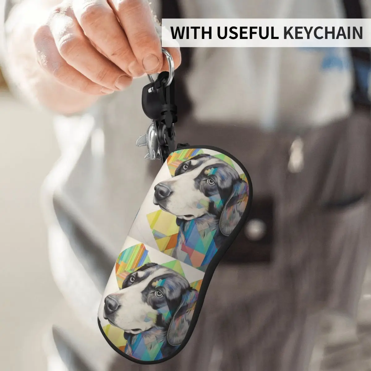 

Вертикальные очки в виде собаки, яркие разноцветные Мультяшные карандаши, искусство, персонализированные мужские и женские солнцезащитные очки, мягкие очки для чтения