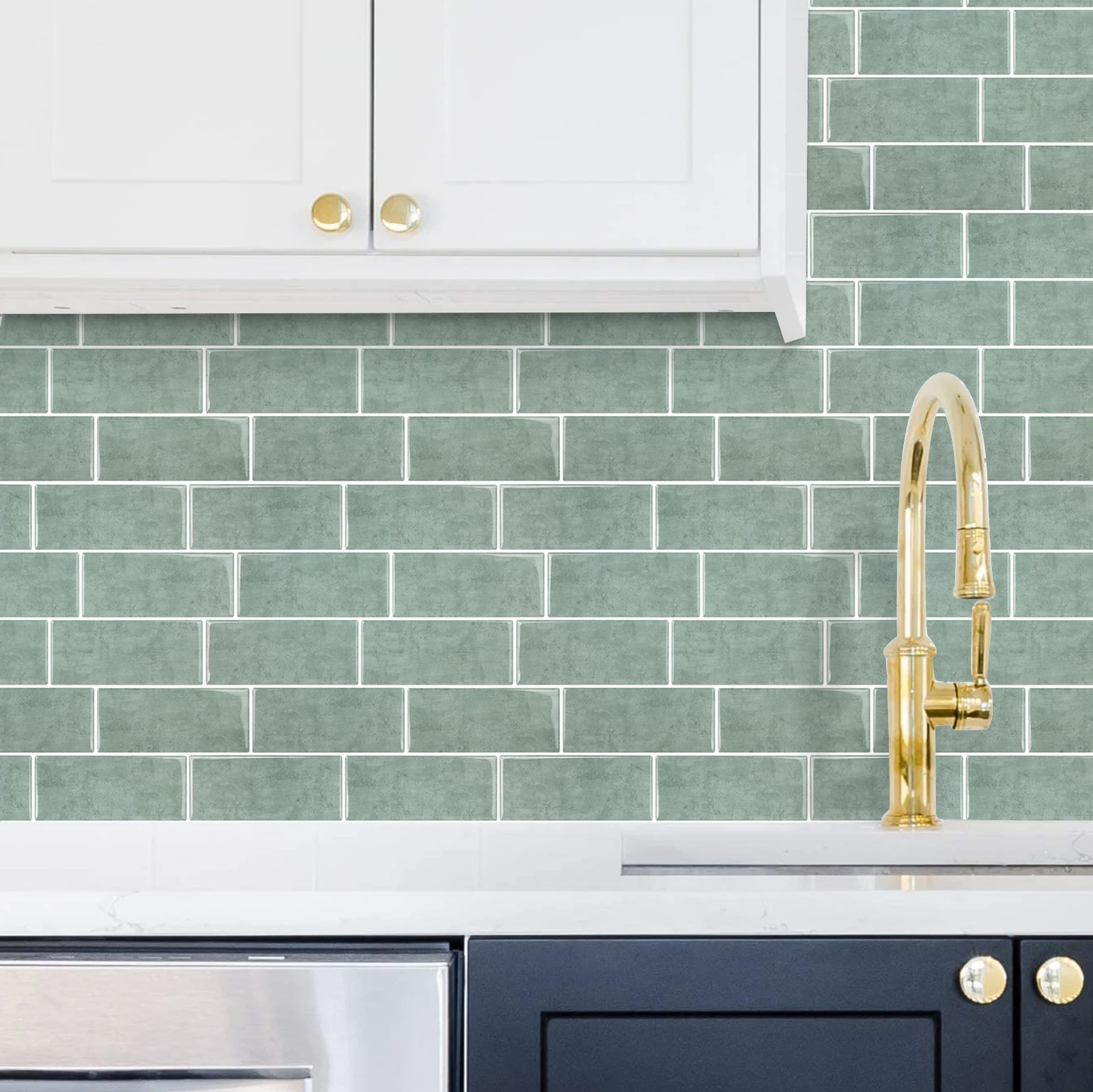 Alwayspon мраморный дизайн 3D очистка и Приклеивание плитки Backsplash виниловая плитка